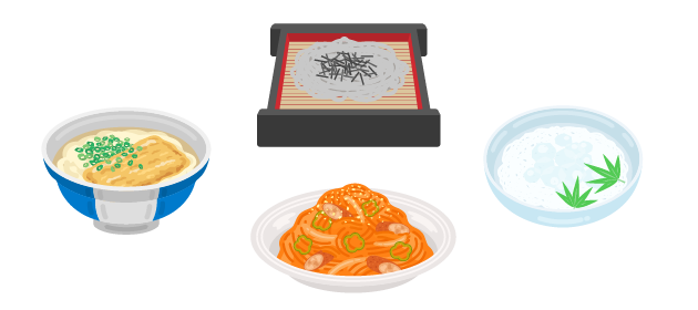 うどんやパスタなど麺類