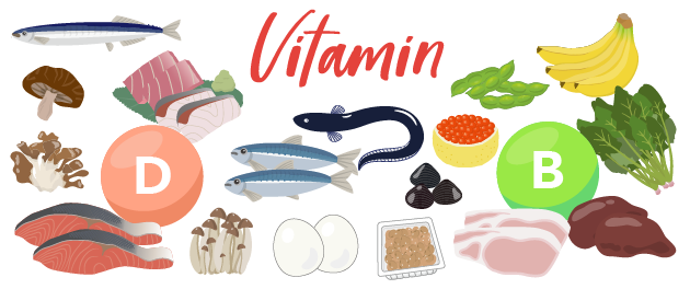 ビタミンDとビタミンB群